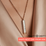 Bar Pendant with Secret Message Necklace