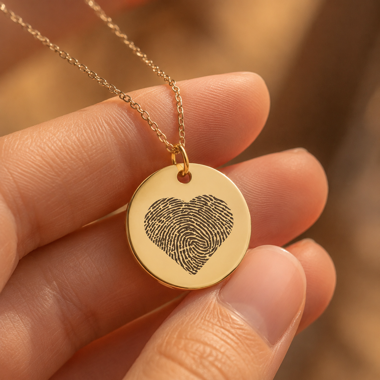Heart Fingerprint Necklace