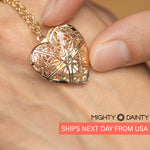 Initial Heart Photo Necklace