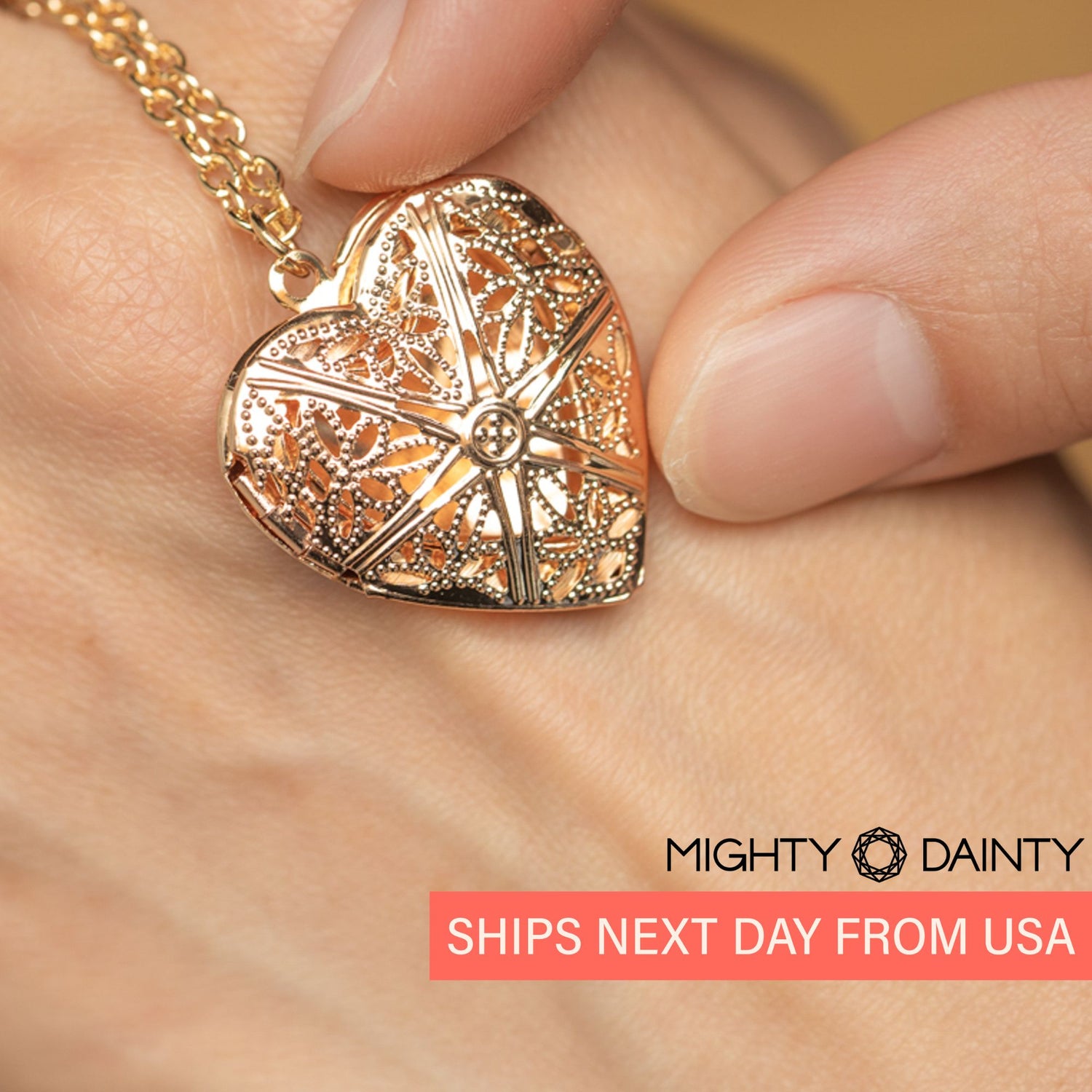 Initial Heart Photo Necklace