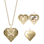Image See Through Heart Locket Necklace