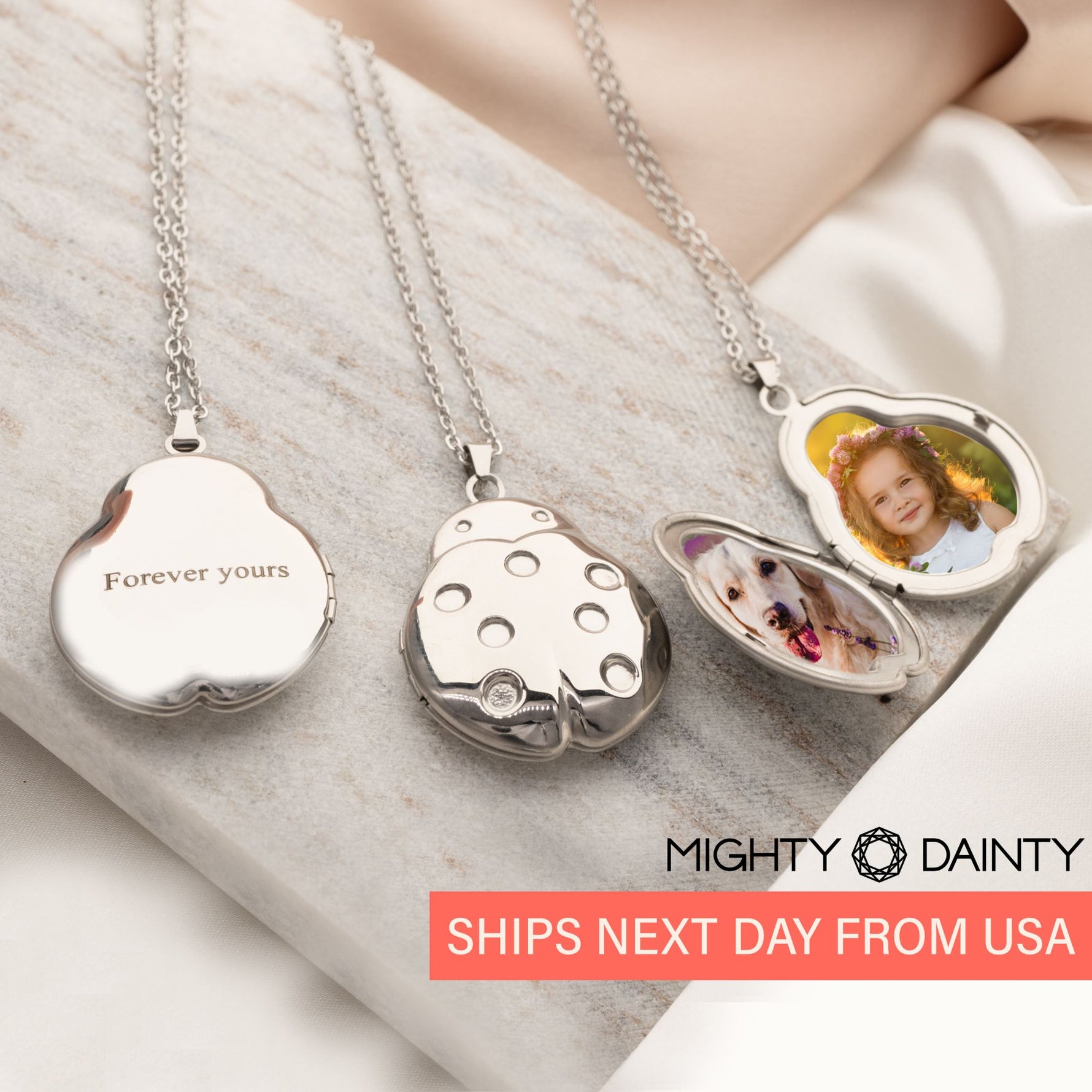 Lady Bug Photo Necklace