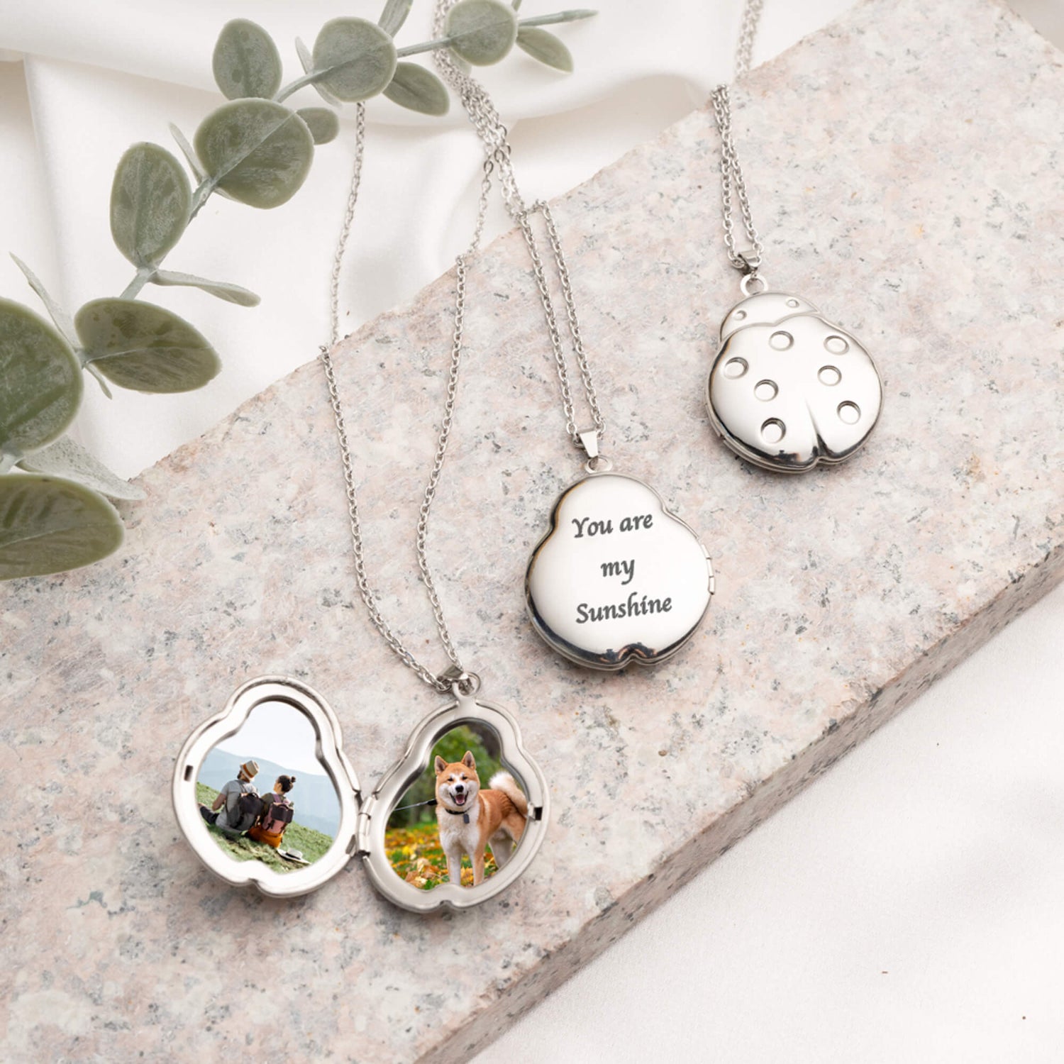 Lady Bug Photo Necklace