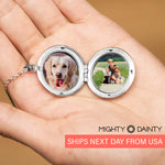 Hamsa hand Round Locket Image Necklace