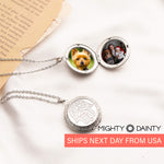 Hamsa hand Round Locket Image Necklace