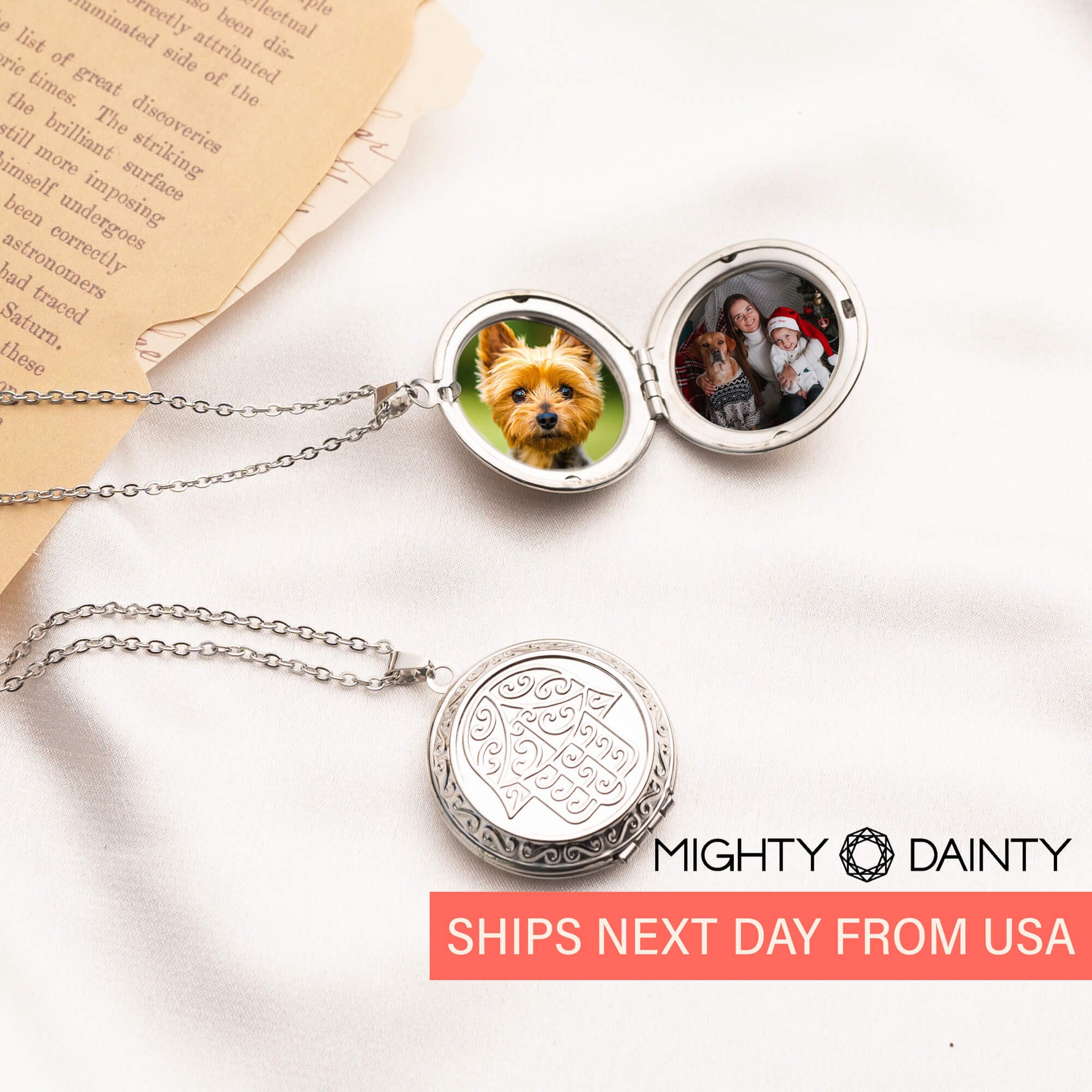 Hamsa hand Round Locket Image Necklace