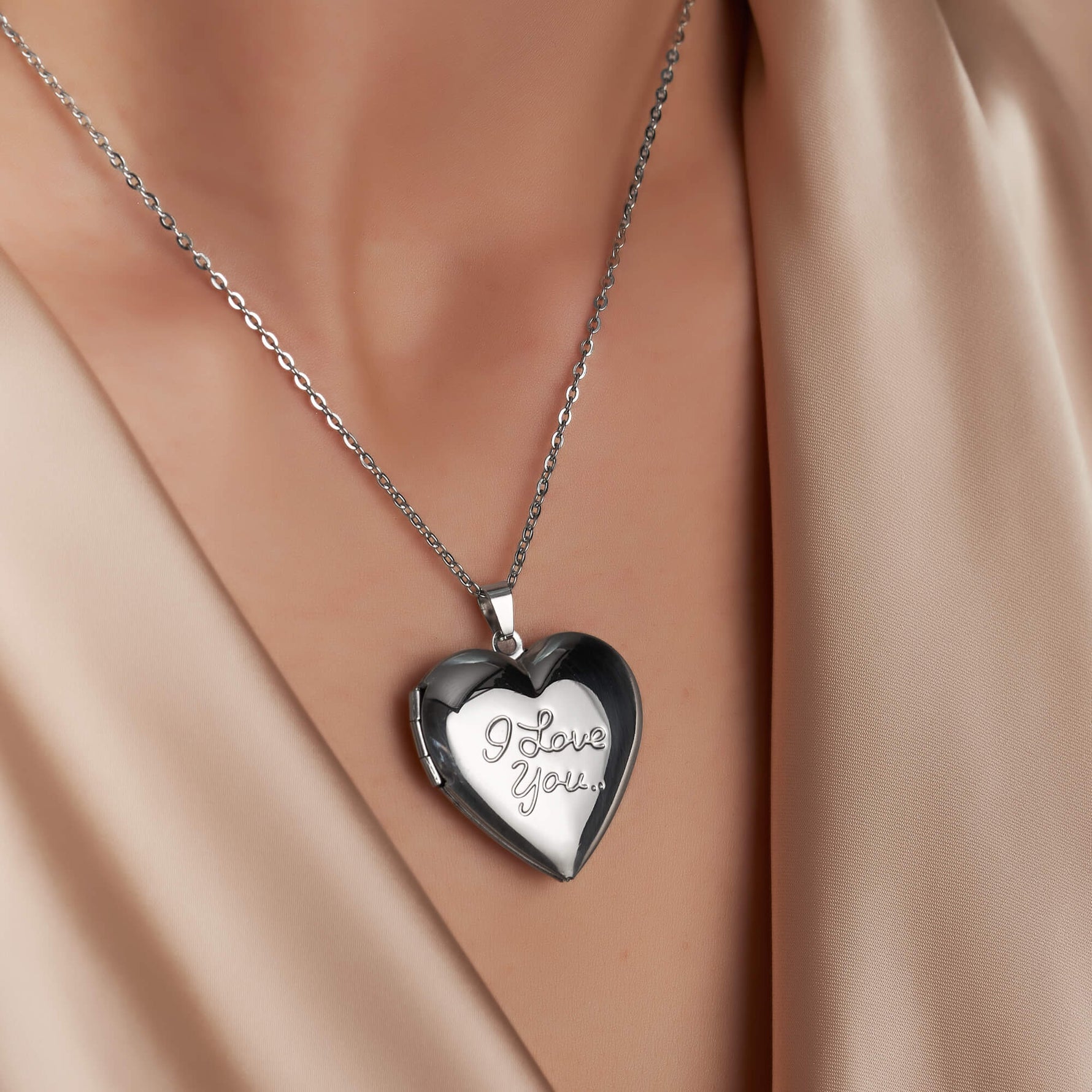 Heart Locket Photo Necklace