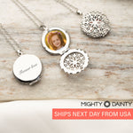Snow Flake Photo Necklace