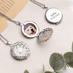 Snow Flake Photo Necklace