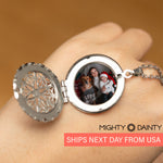 Snow Flake Photo Necklace