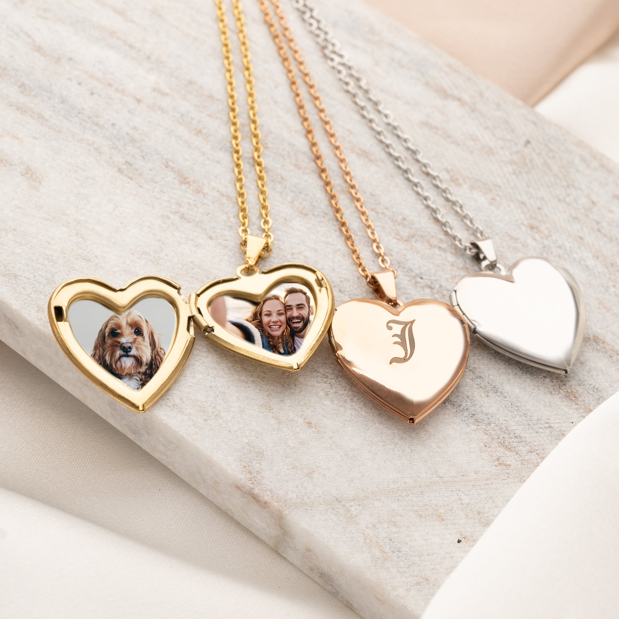 Personalized Heart Photo Necklace - Mighty Dainty