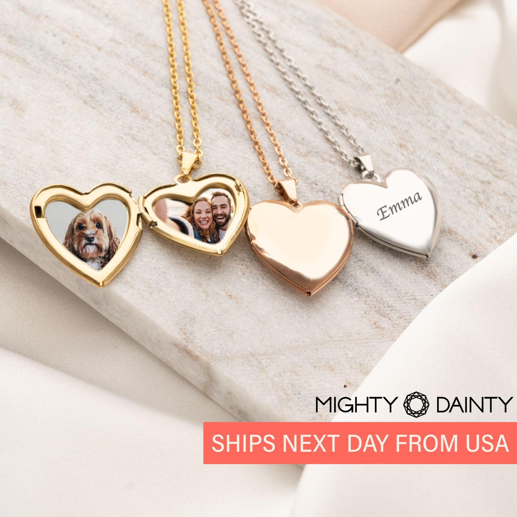 Personalized Heart Photo Necklace