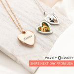 Personalized Heart Photo Necklace