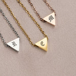 Triangle Initial Pendant Necklace
