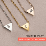 Triangle Initial Pendant Necklace