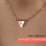 Triangle Initial Pendant Necklace
