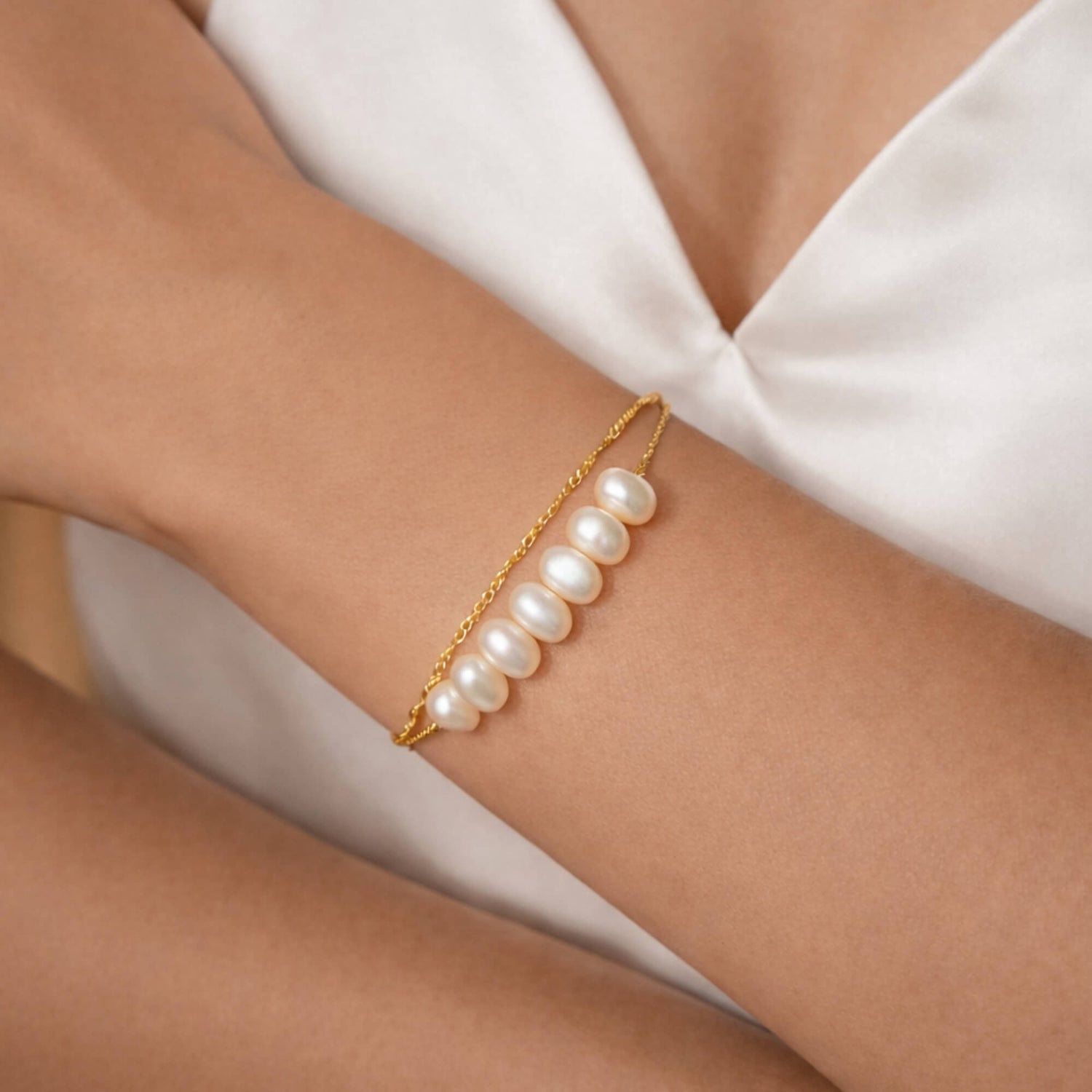 Double Layer Pearl Bracelet
