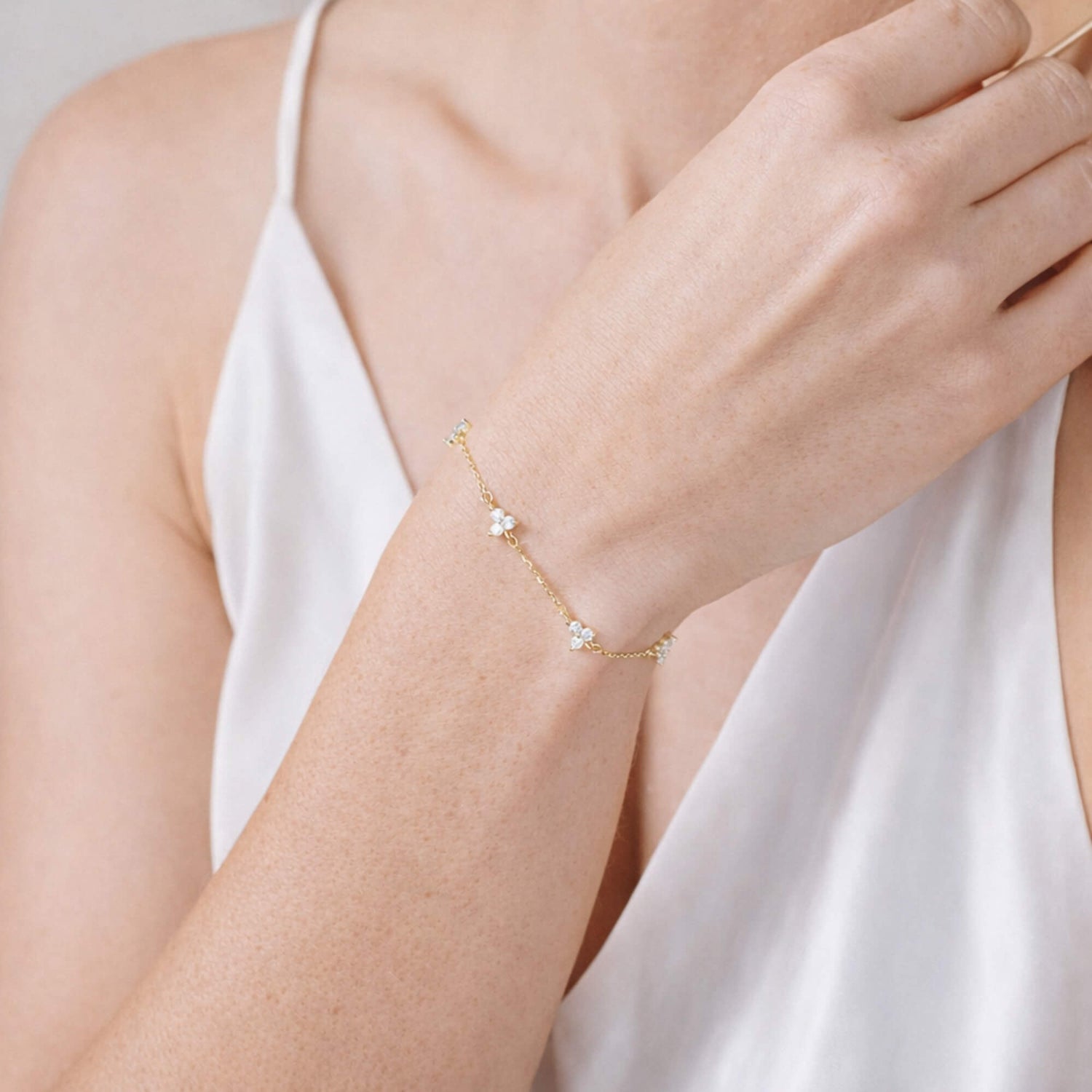 Gold Heart Charm Bracelet