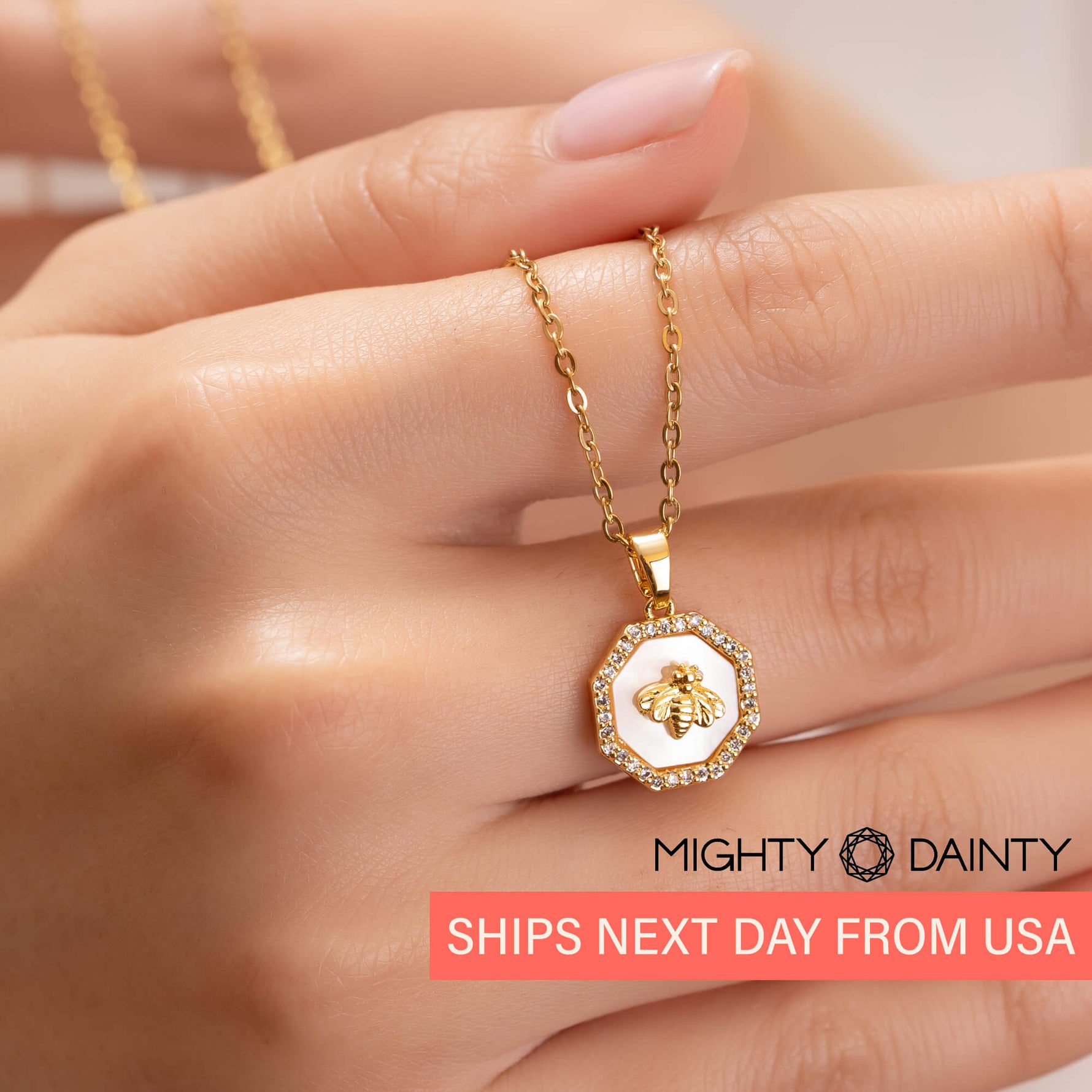 Queen Bee Charm Necklace