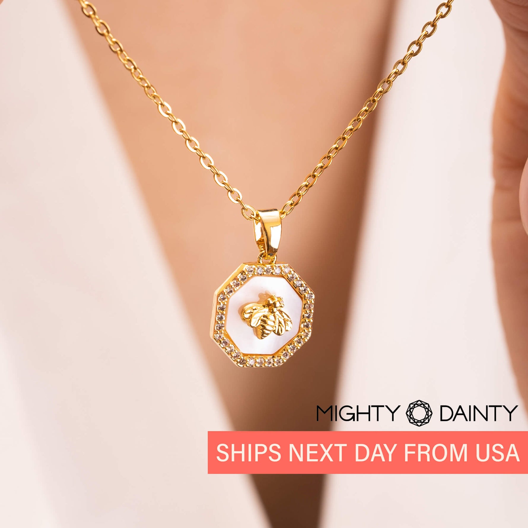 Queen Bee Charm Necklace