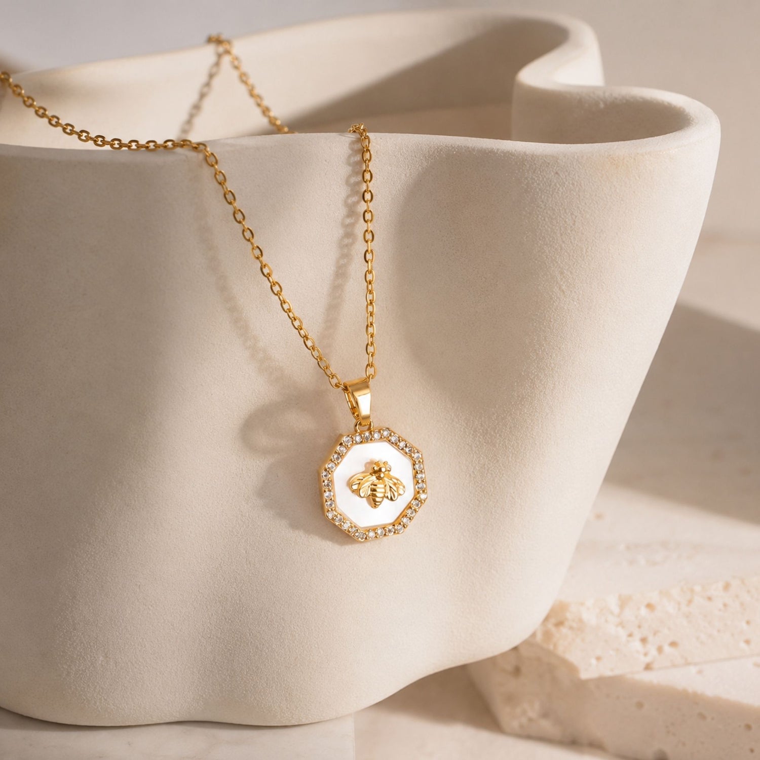 Queen Bee Charm Necklace