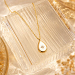 gold teardrop necklace