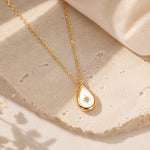gold teardrop necklace
