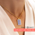 Rectangle Natural Stone Necklace