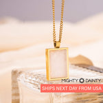 Rectangle Natural Stone Necklace