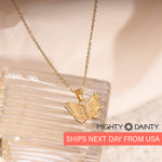 Gold Butterfly Charm Necklace