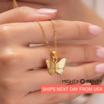 Gold Butterfly Charm Necklace