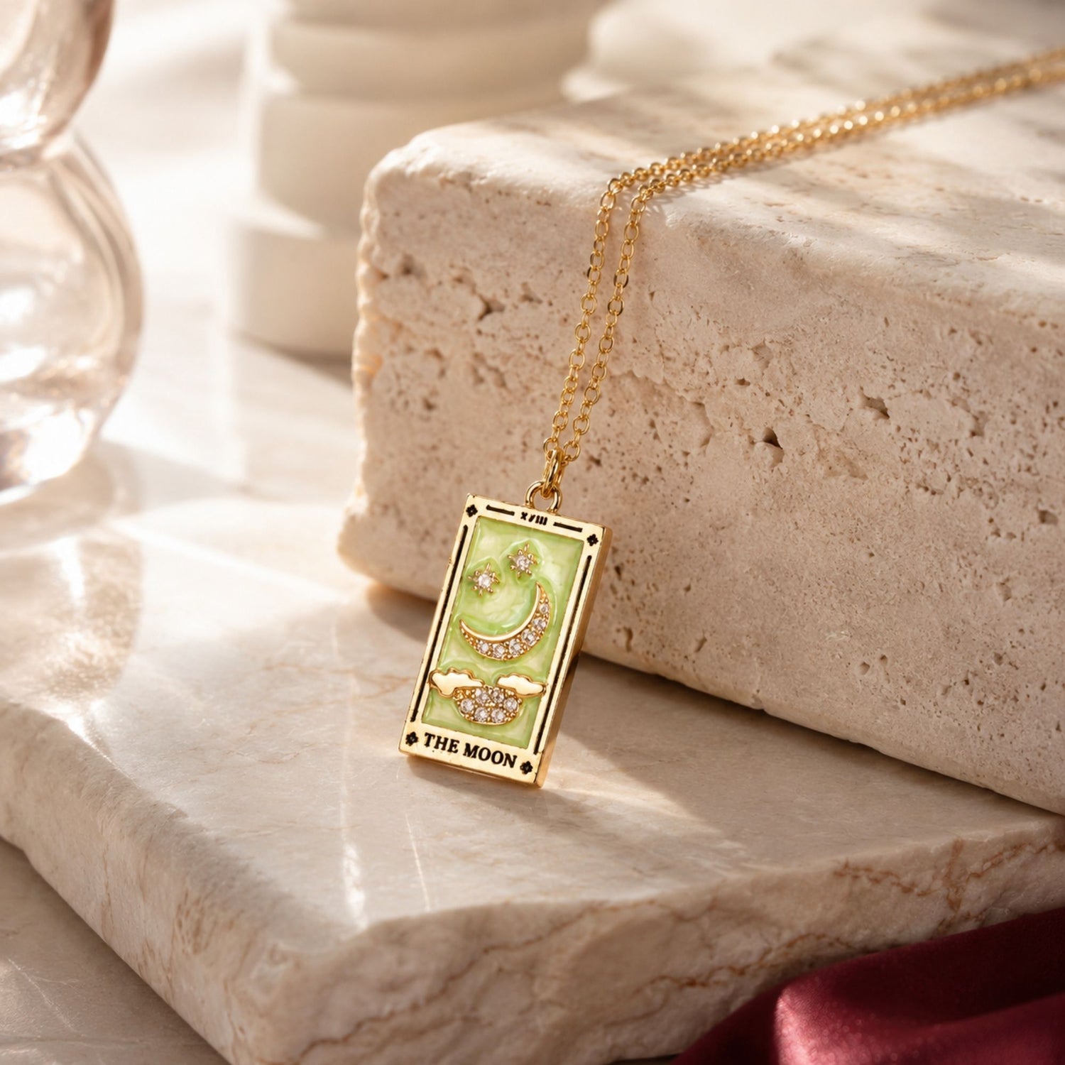 The Moon Tarot Card Necklace