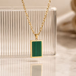 green malachite necklace