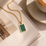 green malachite necklace
