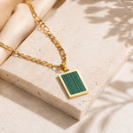 green malachite necklace
