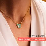 Green & Gold Maple Necklace