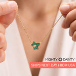 Green & Gold Maple Necklace