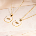 White Evil Eye Necklace