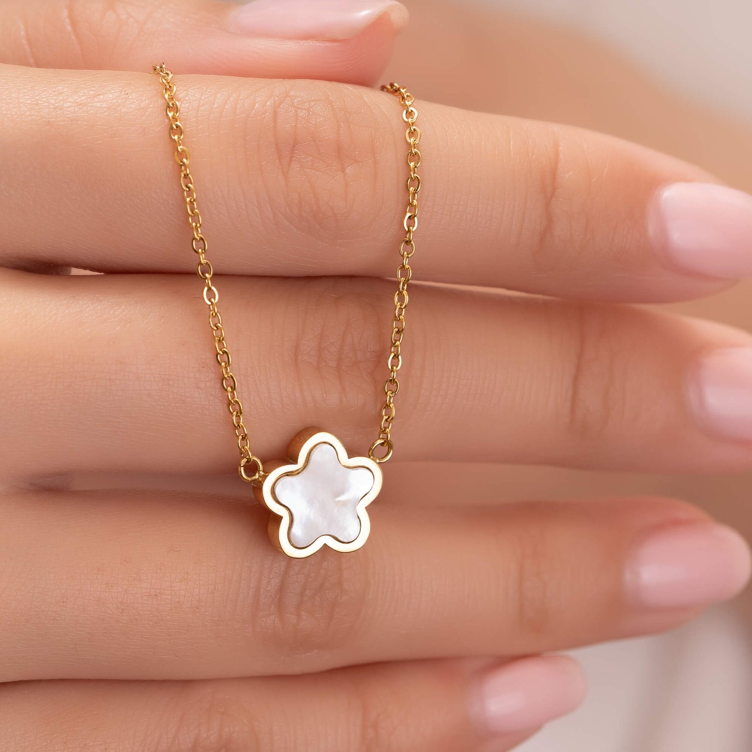 Delicate Flower Charm Necklace