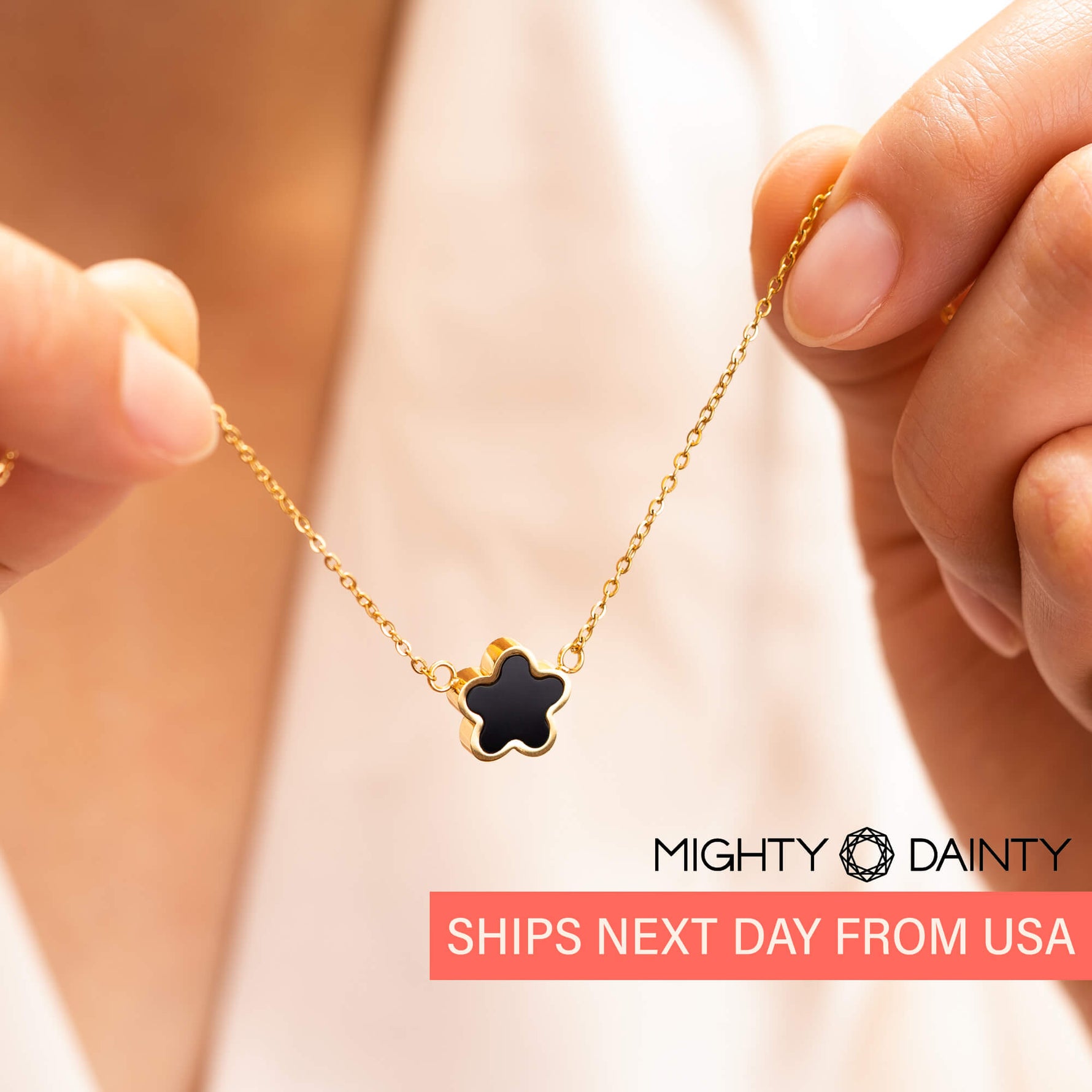 Delicate Flower Charm Necklace