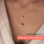 Heart Pendant Letter Initial Layered Necklace