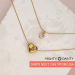 Heart Pendant Letter Initial Layered Necklace