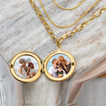 Photo Locket Necklace with Initial