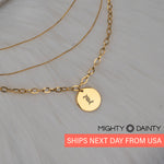 Vintage Layered Initial Necklace