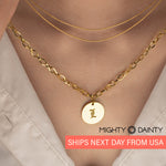 Vintage Layered Initial Necklace