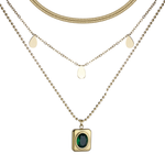 Stone Pendant Necklace Set