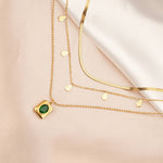 Stone Pendant Necklace Set