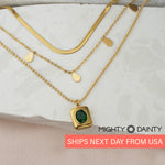 Stone Pendant Necklace Set