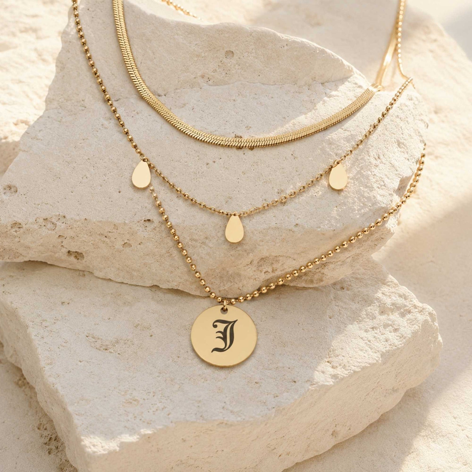 Ball Bead Chain Necklace Set