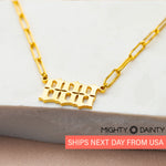 Lucky Number Pendant Chain Necklace